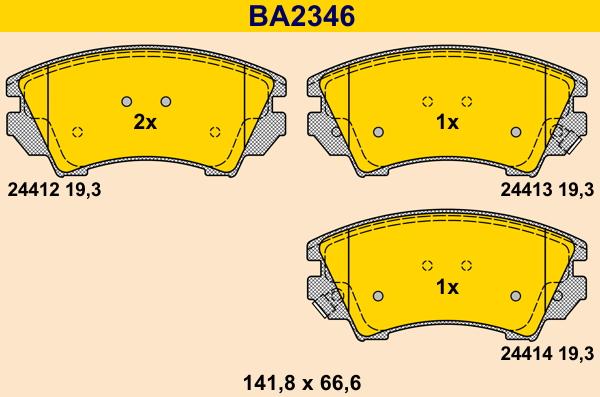 Barum BA2346 - Brake Pad Set, disc brake car-mod.net