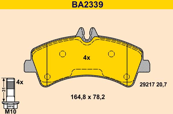 Barum BA2339 - Brake Pad Set, disc brake car-mod.net