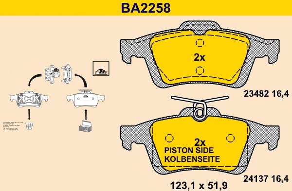Barum BA2258 - Brake Pad Set, disc brake car-mod.net