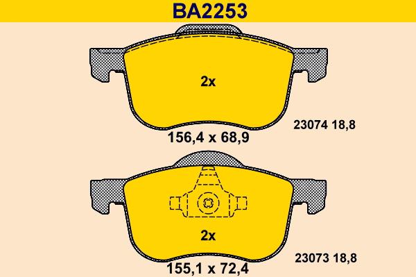 Barum BA2253 - Brake Pad Set, disc brake car-mod.net
