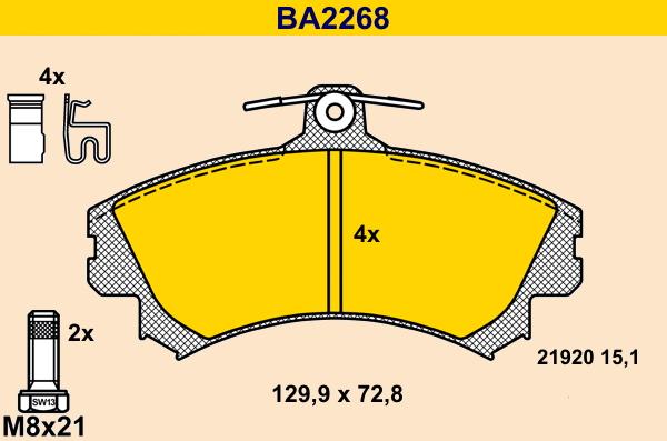 Barum BA2268 - Brake Pad Set, disc brake car-mod.net