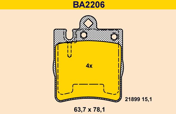 Barum BA2206 - Brake Pad Set, disc brake car-mod.net