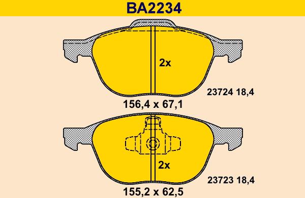 Barum BA2234 - Brake Pad Set, disc brake car-mod.net