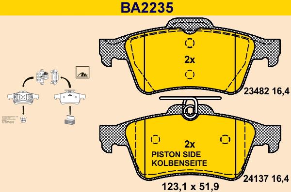 Barum BA2235 - Brake Pad Set, disc brake car-mod.net