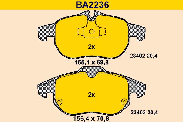Barum BA2236 - Brake Pad Set, disc brake car-mod.net