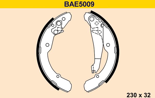 Barum BAE5009 - Drum Brake Shoe Set car-mod.net