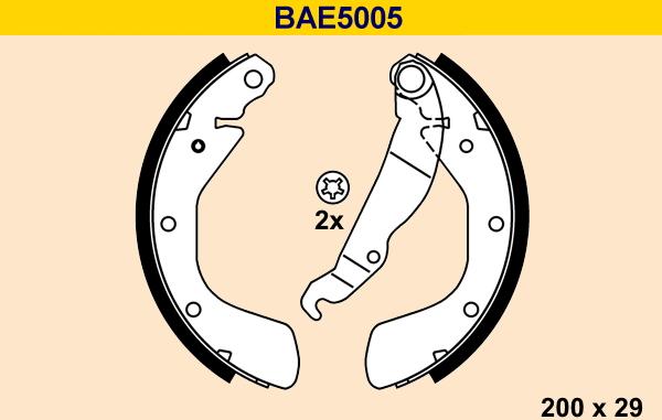 Barum BAE5005 - Drum Brake Shoe Set car-mod.net