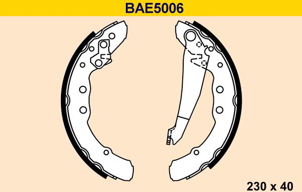 Barum BAE5006 - Drum Brake Shoe Set car-mod.net