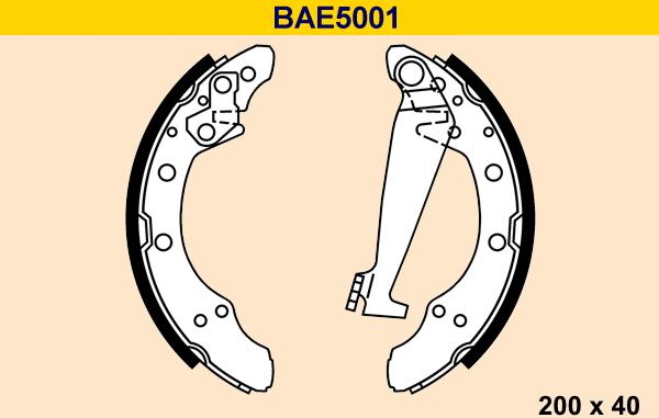 Barum BAE5001 - Drum Brake Shoe Set car-mod.net
