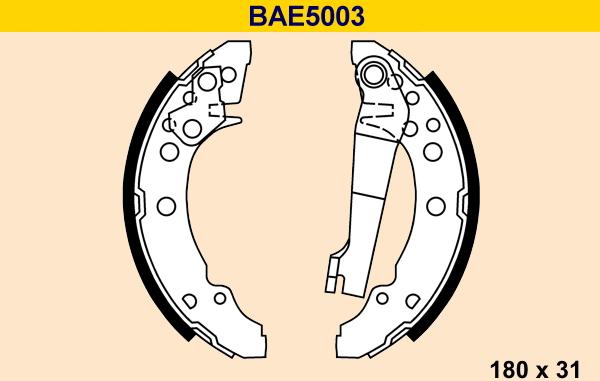 Barum BAE5003 - Drum Brake Shoe Set car-mod.net
