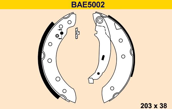 Barum BAE5002 - Drum Brake Shoe Set car-mod.net