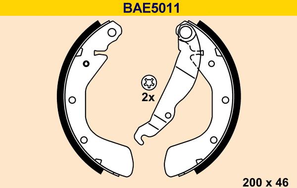Barum BAE5011 - Drum Brake Shoe Set car-mod.net