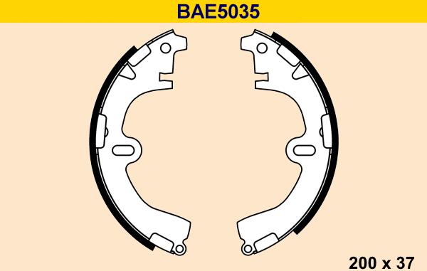 Barum BAE5035 - Drum Brake Shoe Set car-mod.net