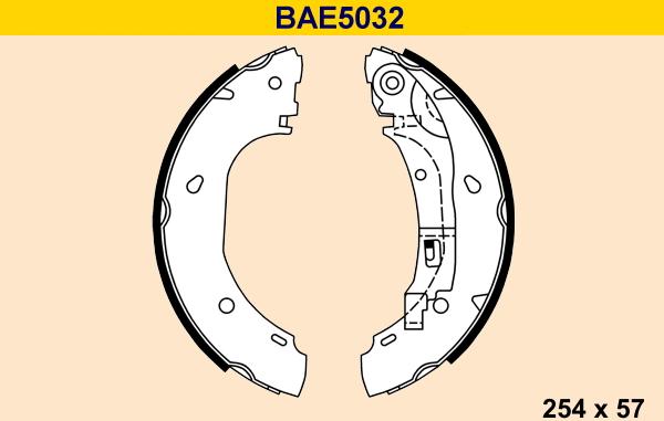 Barum BAE5032 - Drum Brake Shoe Set car-mod.net
