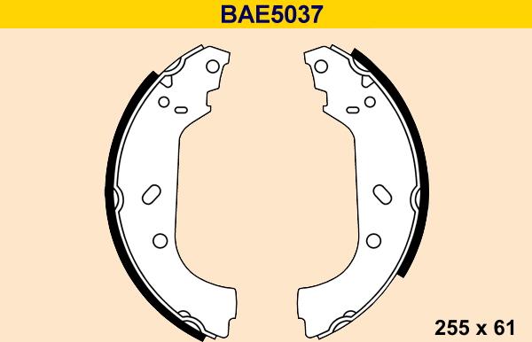 Barum BAE5037 - Drum Brake Shoe Set car-mod.net