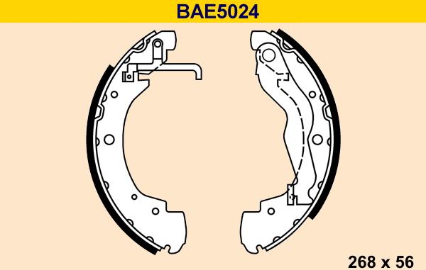Barum BAE5024 - Drum Brake Shoe Set car-mod.net