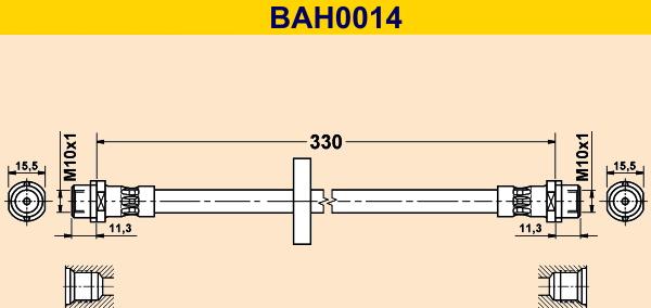 Barum BAH0014 - Brake Hose car-mod.net