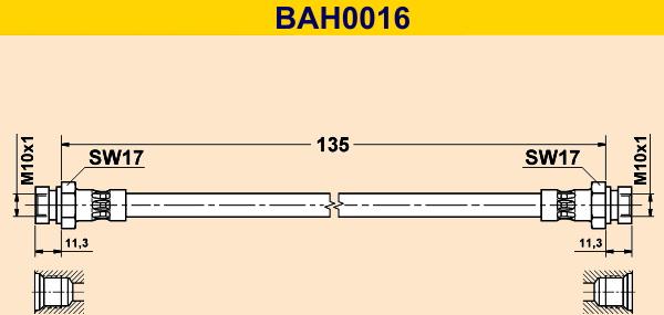Barum BAH0016 - Brake Hose car-mod.net