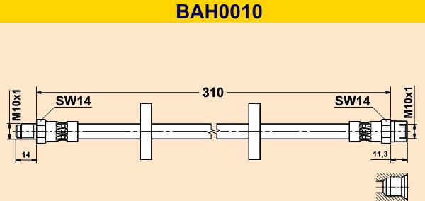 Barum BAH0010 - Brake Hose car-mod.net