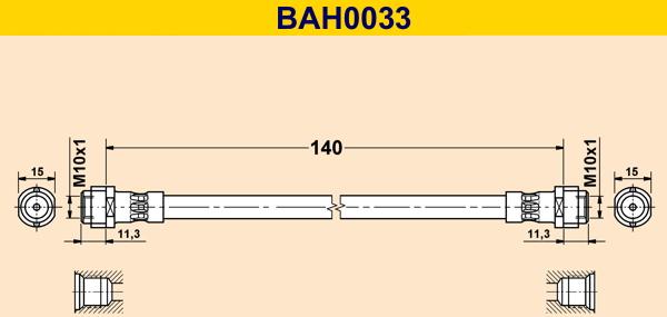 Barum BAH0033 - Brake Hose car-mod.net