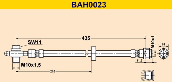 Barum BAH0023 - Brake Hose car-mod.net