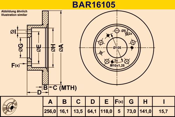 Barum BAR16105 - Brake Disc car-mod.net