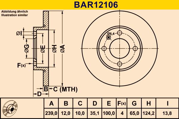 Barum BAR12106 - Brake Disc car-mod.net