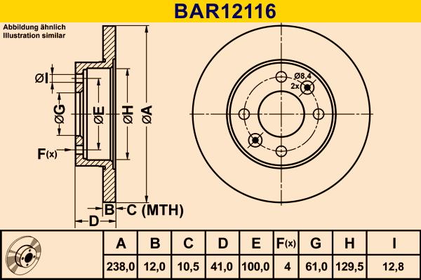Barum BAR12116 - Brake Disc car-mod.net