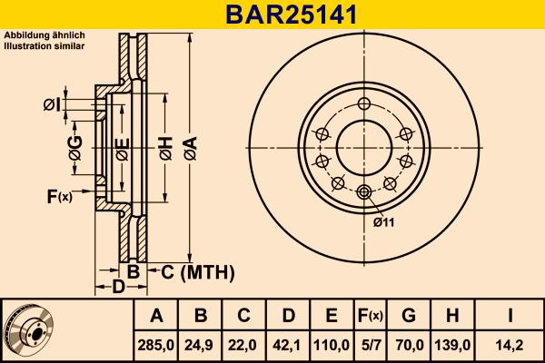 Barum BAR25141 - Brake Disc car-mod.net