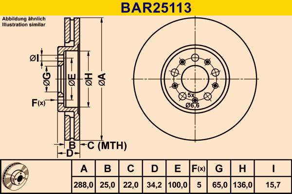Barum BAR25113 - Brake Disc car-mod.net