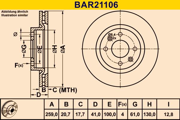 Barum BAR21106 - Brake Disc car-mod.net