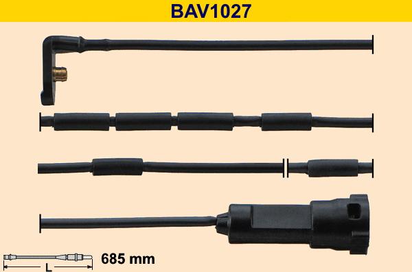 Barum BAV1027 - Warning Contact, brake pad wear car-mod.net