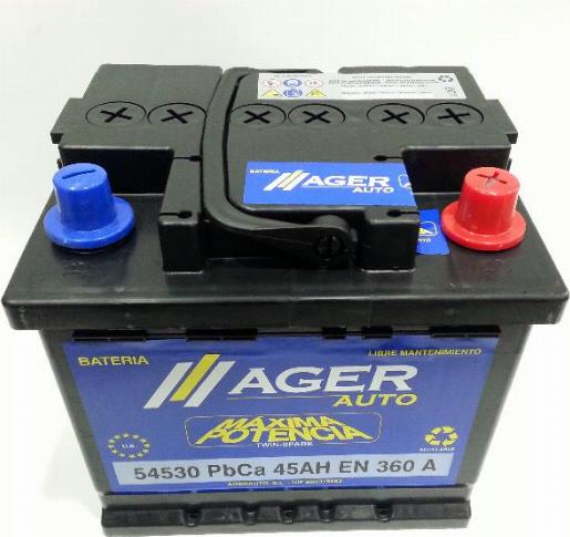 BATERIAS AGER 54530 - Starter Battery car-mod.net