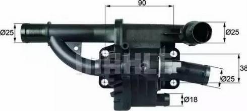 BEHR TH 40 83 - Coolant thermostat / housing car-mod.net