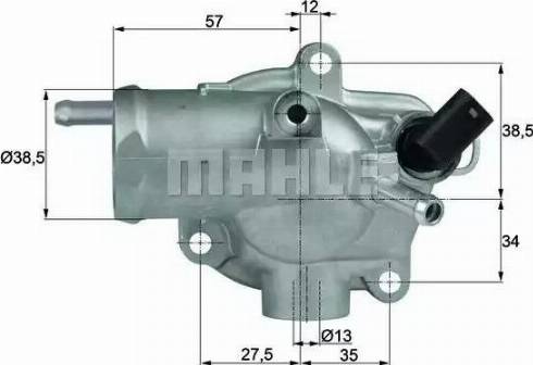 BEHR TH 13 92 - Coolant thermostat / housing car-mod.net