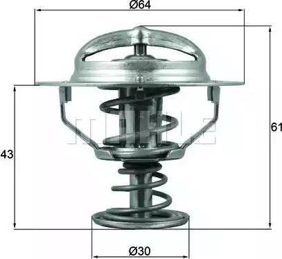 BEHR TX 178 78D - Coolant thermostat / housing car-mod.net