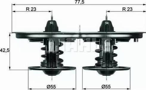 BEHR TX 32 80D - Coolant thermostat / housing car-mod.net