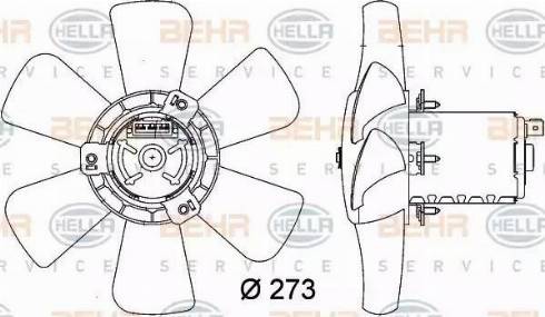 BEHR HELLA Service 8EW 009 144-401 - Fan, radiator car-mod.net