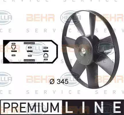 BEHR HELLA Service 8EW 009 144-591 - Fan, radiator car-mod.net