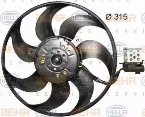 BEHR HELLA Service 8EW 351 044-061 - Fan, radiator car-mod.net