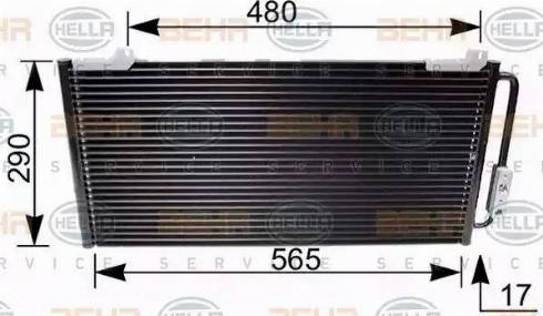 BEHR HELLA Service 8FC 351 035-641 - Condenser, air conditioning car-mod.net