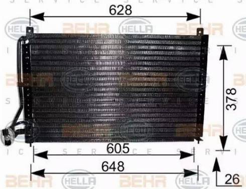 BEHR HELLA Service 8FC 351 036-181 - Condenser, air conditioning car-mod.net