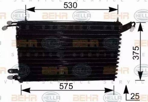 BEHR HELLA Service 8FC 351 037-411 - Condenser, air conditioning car-mod.net