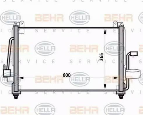 BEHR HELLA Service 8FC 351 024-141 - Condenser, air conditioning car-mod.net