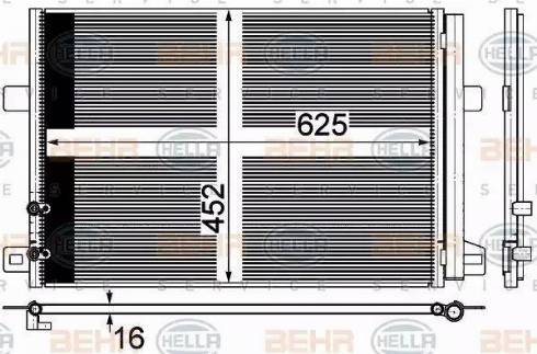 BEHR HELLA Service 8FC 351 345-044 - Condenser, air conditioning car-mod.net