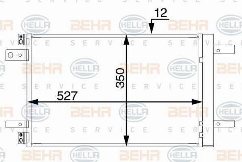 BEHR HELLA Service 8FC 351 345-124 - Condenser, air conditioning car-mod.net