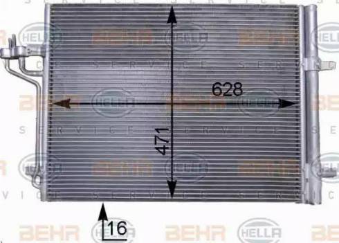 BEHR HELLA Service 8FC 351 343-191 - Condenser, air conditioning car-mod.net