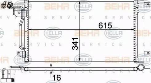 BEHR HELLA Service 8FC 351 309-134 - Condenser, air conditioning car-mod.net