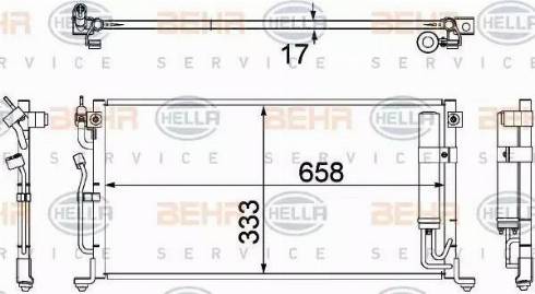 BEHR HELLA Service 8FC 351 304-441 - Condenser, air conditioning car-mod.net