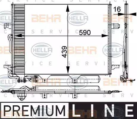 BEHR HELLA Service 8FC 351 300-711 - Condenser, air conditioning car-mod.net